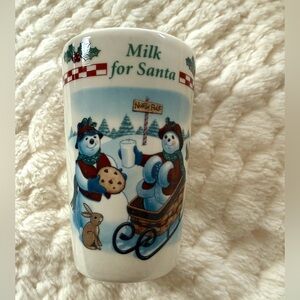Longaberger 1998 Holiday Mug with Snowman and Sled Design